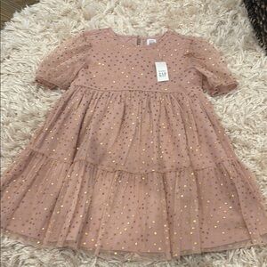 Pink and Gold Kids Dress